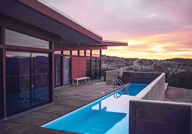 Landscape house construction